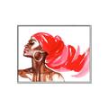 Picture of Watercolor beauty African woman _GroupedProduct_Rectangle_Landscape_Canvas_Framed_