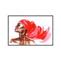 Picture of Watercolor beauty African woman _GroupedProduct_Rectangle_Landscape_Canvas_Framed_