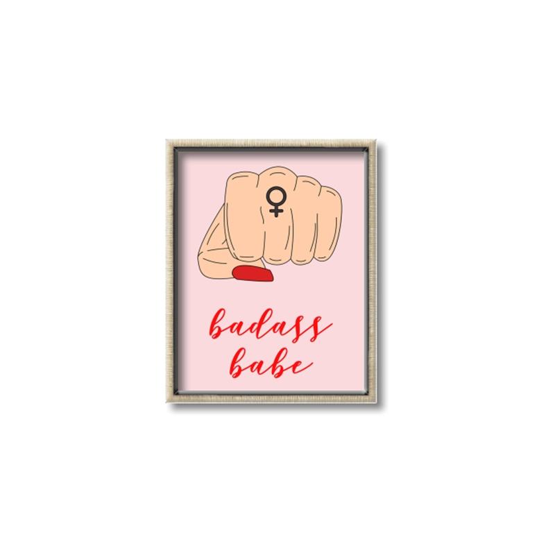 Picture of Badass Babe _GroupedProduct_Rectangle_Portrait_Canvas_Framed_