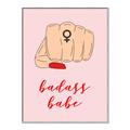 Picture of Badass Babe _GroupedProduct_Rectangle_Portrait_Canvas_Framed_