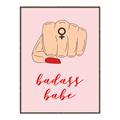 Picture of Badass Babe _GroupedProduct_Rectangle_Portrait_Canvas_Framed_