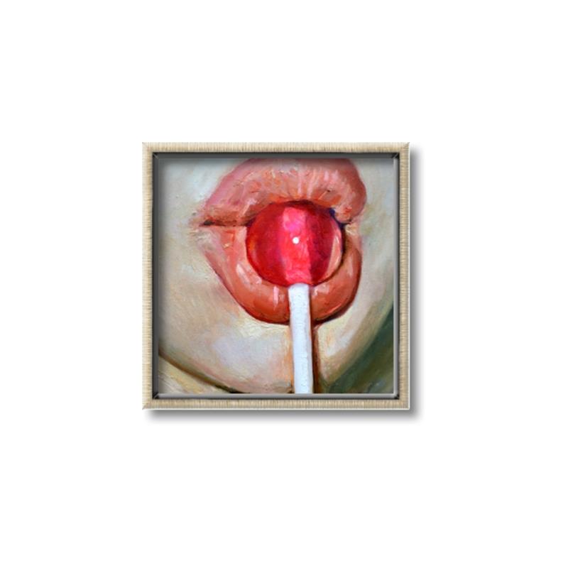 Picture of Lollipop Lips _GroupedProduct_Square_Canvas_Framed_