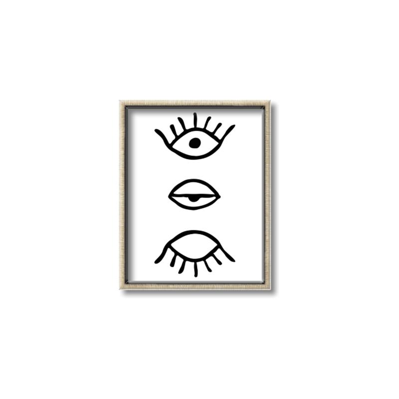 Picture of Three Eyes _GroupedProduct_Rectangle_Portrait_Canvas_Framed_