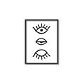 Picture of Three Eyes _GroupedProduct_Rectangle_Portrait_Canvas_Framed_