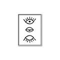 Picture of Three Eyes _GroupedProduct_Rectangle_Portrait_Canvas_Framed_