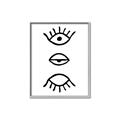 Picture of Three Eyes _GroupedProduct_Rectangle_Portrait_Canvas_Framed_
