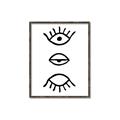 Picture of Three Eyes _GroupedProduct_Rectangle_Portrait_Canvas_Framed_