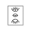 Picture of Three Eyes _GroupedProduct_Rectangle_Portrait_Canvas_Framed_