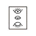 Picture of Three Eyes _GroupedProduct_Rectangle_Portrait_Canvas_Framed_