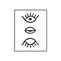 Picture of Three Eyes _GroupedProduct_Rectangle_Portrait_Canvas_Framed_