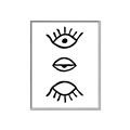 Picture of Three Eyes _GroupedProduct_Rectangle_Portrait_Canvas_Framed_