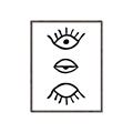 Picture of Three Eyes _GroupedProduct_Rectangle_Portrait_Canvas_Framed_