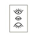 Picture of Three Eyes _GroupedProduct_Rectangle_Portrait_Canvas_Framed_