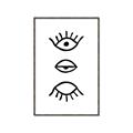 Picture of Three Eyes _GroupedProduct_Rectangle_Portrait_Canvas_Framed_