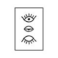 Picture of Three Eyes _GroupedProduct_Rectangle_Portrait_Canvas_Framed_