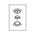 Picture of Three Eyes _GroupedProduct_Rectangle_Portrait_Canvas_Framed_