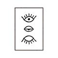 Picture of Three Eyes _GroupedProduct_Rectangle_Portrait_Canvas_Framed_