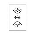 Picture of Three Eyes _GroupedProduct_Rectangle_Portrait_Canvas_Framed_