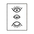 Picture of Three Eyes _GroupedProduct_Rectangle_Portrait_Canvas_Framed_