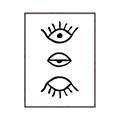 Picture of Three Eyes _GroupedProduct_Rectangle_Portrait_Canvas_Framed_