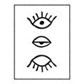 Picture of Three Eyes _GroupedProduct_Rectangle_Portrait_Canvas_Framed_