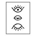 Picture of Three Eyes _GroupedProduct_Rectangle_Portrait_Canvas_Framed_