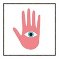 Picture of Hand Eye  _GroupedProduct_Square_Canvas_Framed_