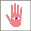 Picture of Hand Eye  _GroupedProduct_Square_Canvas_Framed_