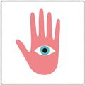 Picture of Hand Eye  _GroupedProduct_Square_Canvas_Framed_