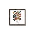 Picture of Fashion Floral Girl  _GroupedProduct_Square_Canvas_Framed_