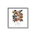 Picture of Fashion Floral Girl  _GroupedProduct_Square_Canvas_Framed_