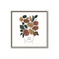 Picture of Fashion Floral Girl  _GroupedProduct_Square_Canvas_Framed_
