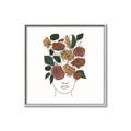 Picture of Fashion Floral Girl  _GroupedProduct_Square_Canvas_Framed_