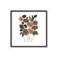 Picture of Fashion Floral Girl  _GroupedProduct_Square_Canvas_Framed_