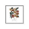 Picture of Fashion Floral Girl  _GroupedProduct_Square_Canvas_Framed_