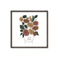 Picture of Fashion Floral Girl  _GroupedProduct_Square_Canvas_Framed_