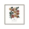 Picture of Fashion Floral Girl  _GroupedProduct_Square_Canvas_Framed_