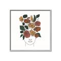 Picture of Fashion Floral Girl  _GroupedProduct_Square_Canvas_Framed_