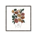 Picture of Fashion Floral Girl  _GroupedProduct_Square_Canvas_Framed_