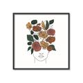 Picture of Fashion Floral Girl  _GroupedProduct_Square_Canvas_Framed_