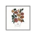 Picture of Fashion Floral Girl  _GroupedProduct_Square_Canvas_Framed_