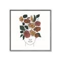Picture of Fashion Floral Girl  _GroupedProduct_Square_Canvas_Framed_