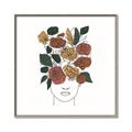 Picture of Fashion Floral Girl  _GroupedProduct_Square_Canvas_Framed_