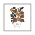 Picture of Fashion Floral Girl  _GroupedProduct_Square_Canvas_Framed_