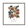 Picture of Fashion Floral Girl  _GroupedProduct_Square_Canvas_Framed_