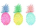 Picture of Colored three pineapples  _GroupedProduct_Rectangle_Landscape_Unframed_Print_Only_