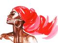 Picture of Watercolor beauty African woman _GroupedProduct_Rectangle_Landscape_Unframed_Print_Only_
