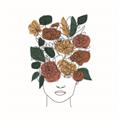 Picture of Fashion Floral Girl  _GroupedProduct_Square_Unframed_Print_Only_