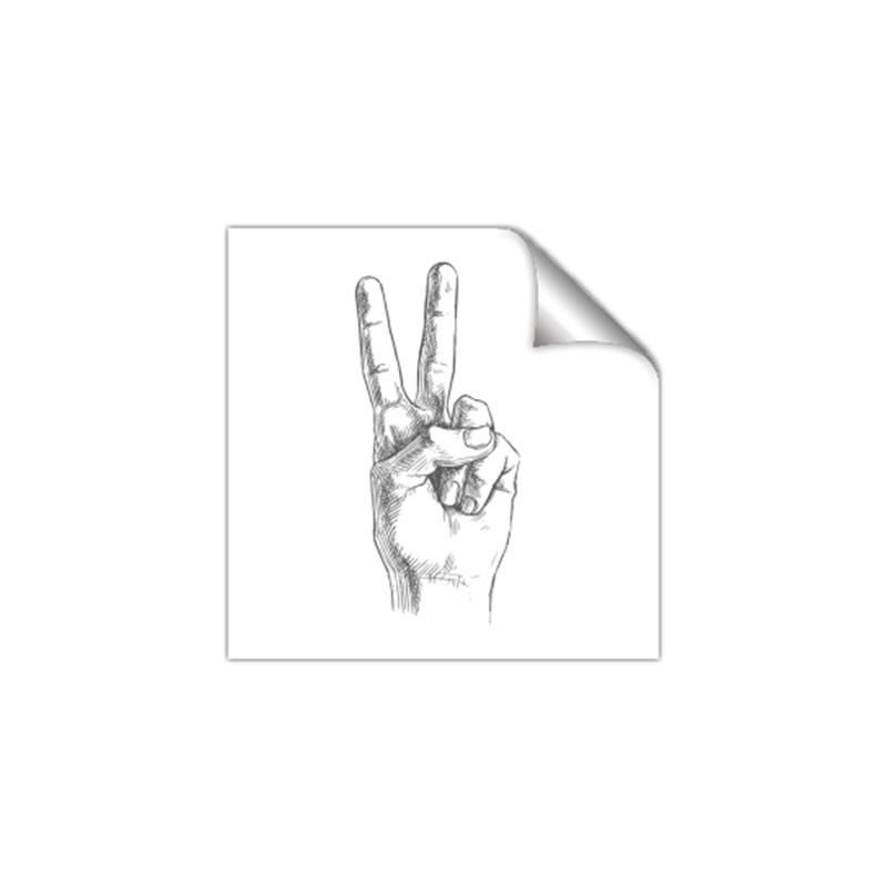 Picture of Peace Sign Hand _GroupedProduct_Square_Unframed_Print_Only_