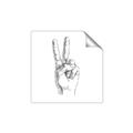 Picture of Peace Sign Hand _GroupedProduct_Square_Unframed_Print_Only_